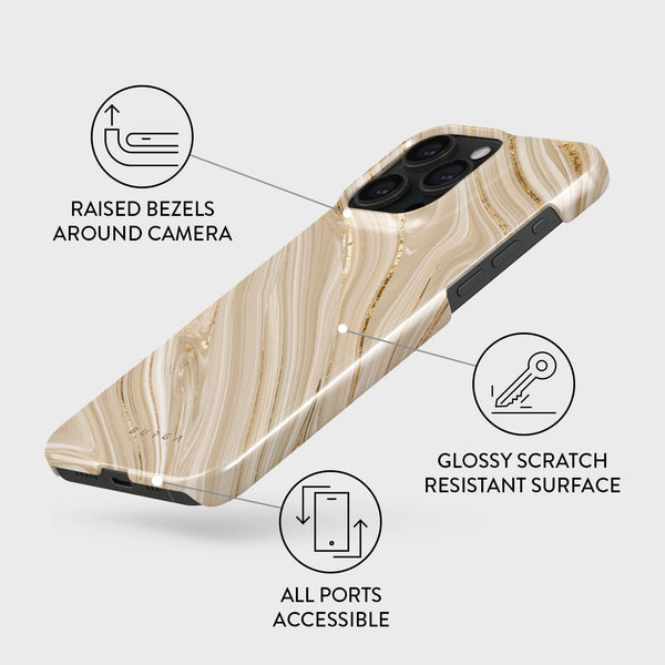 Full Glam - Beige iPhone 15 Pro Case | BURGA