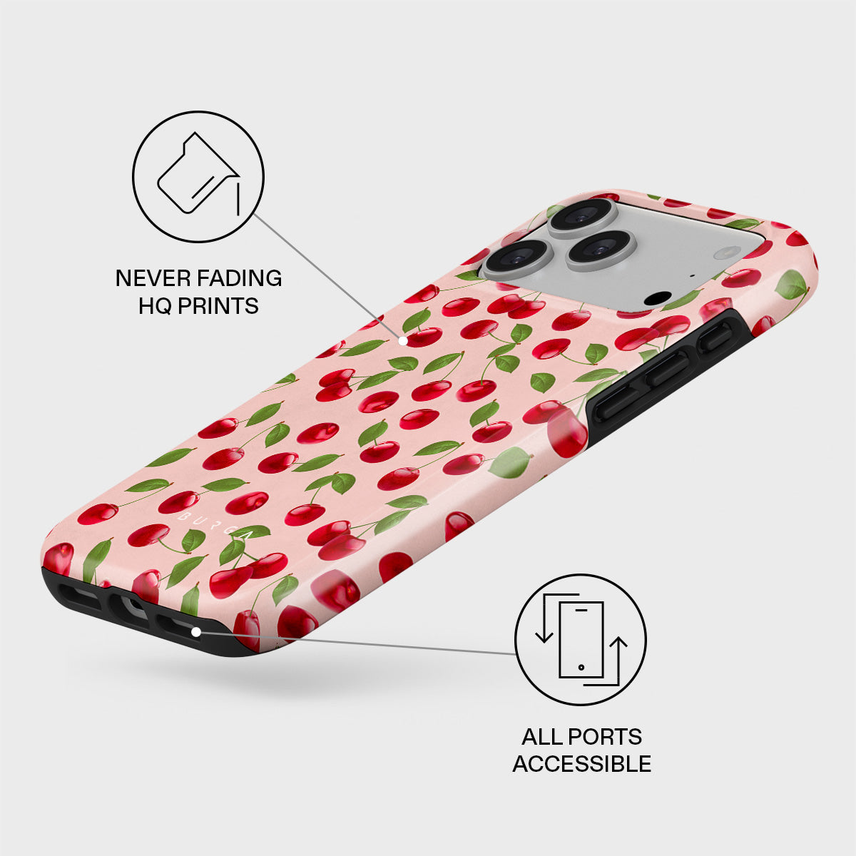 Afternoon Treat - Cherry iPhone 17 Pro Max Case | BURGA