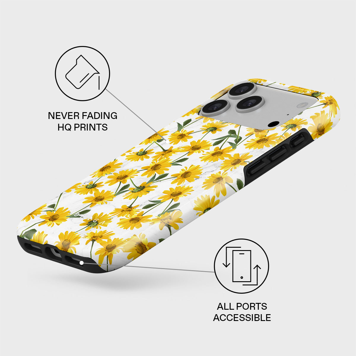 BURGA iPhone 17 Pro Max ケース 花柄 ELITE Summer Scent - Yellow Flower iPhone 17 Pro Max Case | BURGA