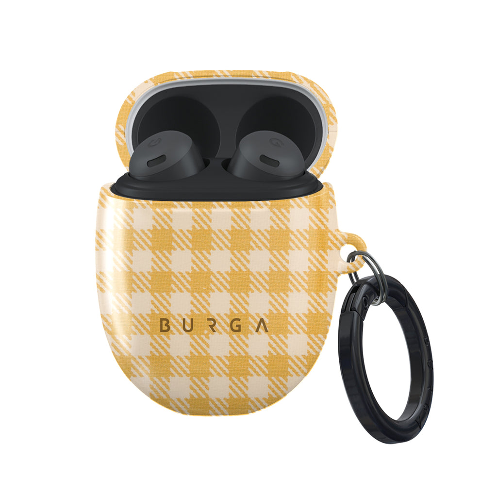 Tuscan Sun - Yellow Plaid Google Pixel Buds Pro Case