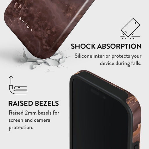 Fire Wood - Brown Marble iPhone 16 Pro Max Case