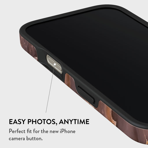 Fire Wood - Brown Marble iPhone 16 Pro Max Case