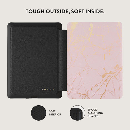 Peachy Gold - Pink Marble Kindle Paperwhite (11th Gen) Case