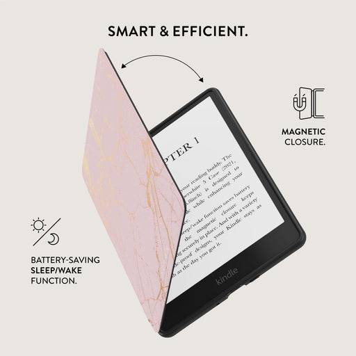 Peachy Gold - Pink Marble Kindle Paperwhite (11th Gen) Case