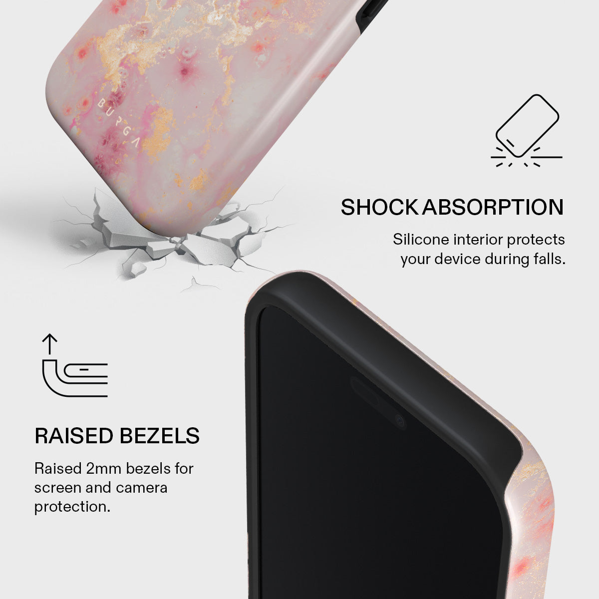 Golden Coral - Pink iPhone 17 Pro Max Case | BURGA