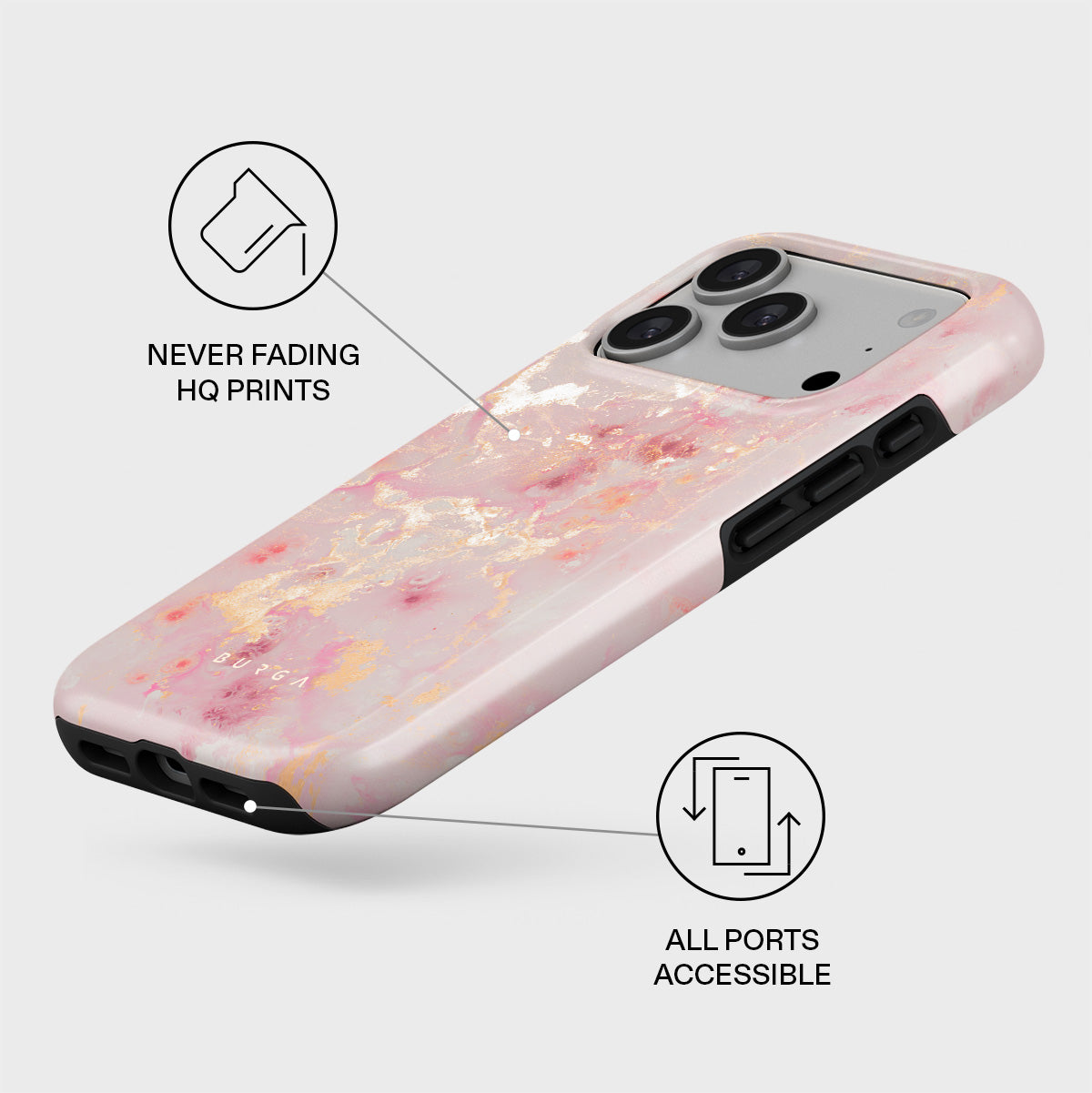 iPhone 17 Pro Case, Golden Coral | BURGA