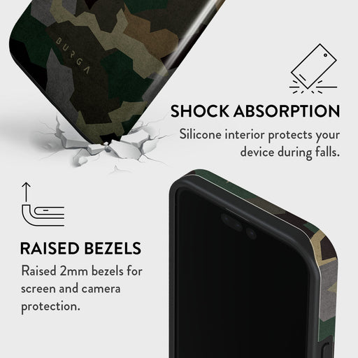 Tropical Green Camo - iPhone 15 Pro Case