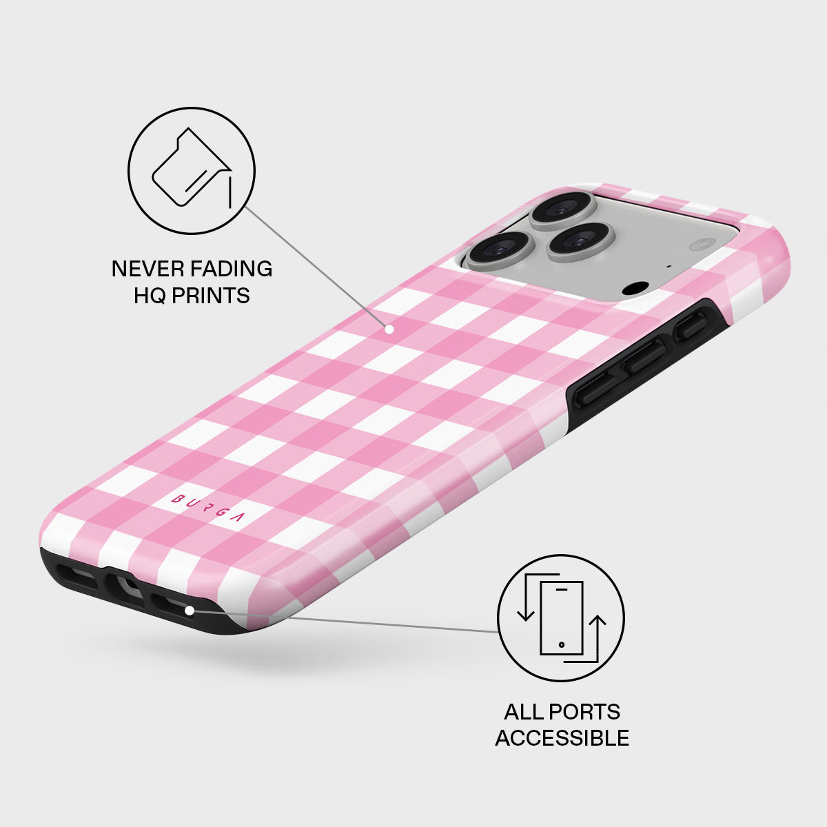 【新品】BURGA マーブルデザイン ハードケース　ピンク　iPhone17 Think Pink - iPhone 17 Pro Max Case | BURGA