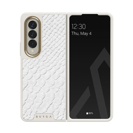 Glacial Desert - White Snakeskin Samsung Galaxy Z Fold 4 Case