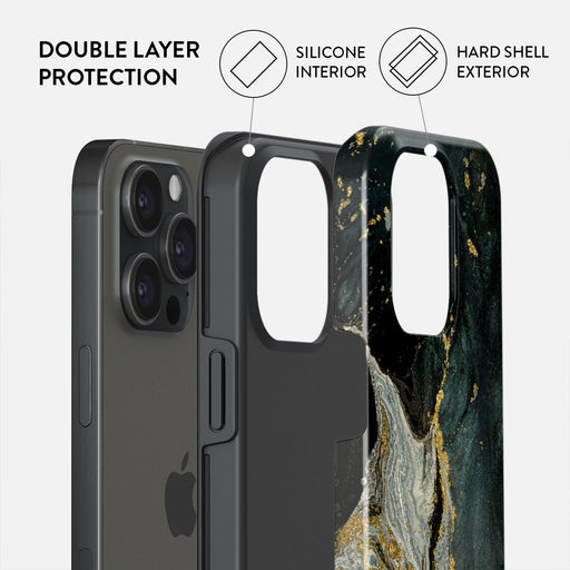 Northern Lights - Marble iPhone 15 Pro Case