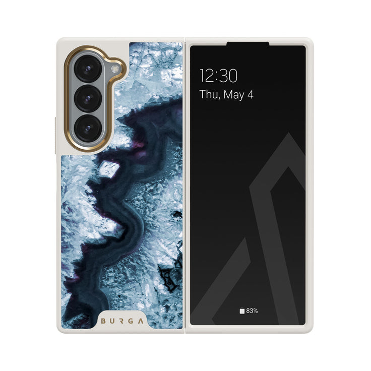 Frozen Lake - Gray Marble Samsung Galaxy Z Fold 6 Case
