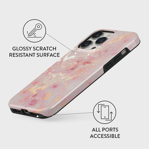 Golden Coral - Pink iPhone 14 Pro Case